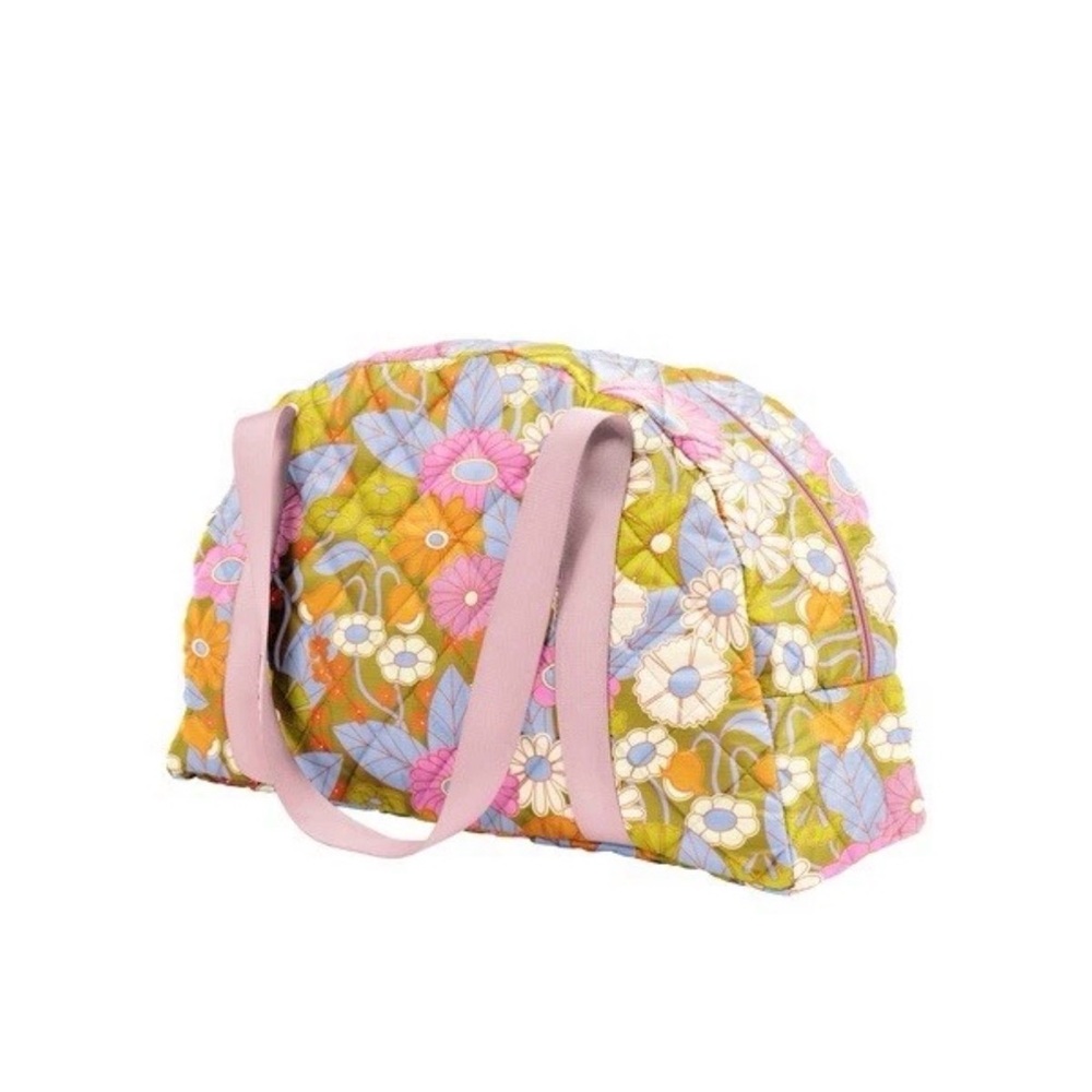 NWT Anthropologie Elizabeth Owen Large Darling Duffle Bag Retro Floral Print